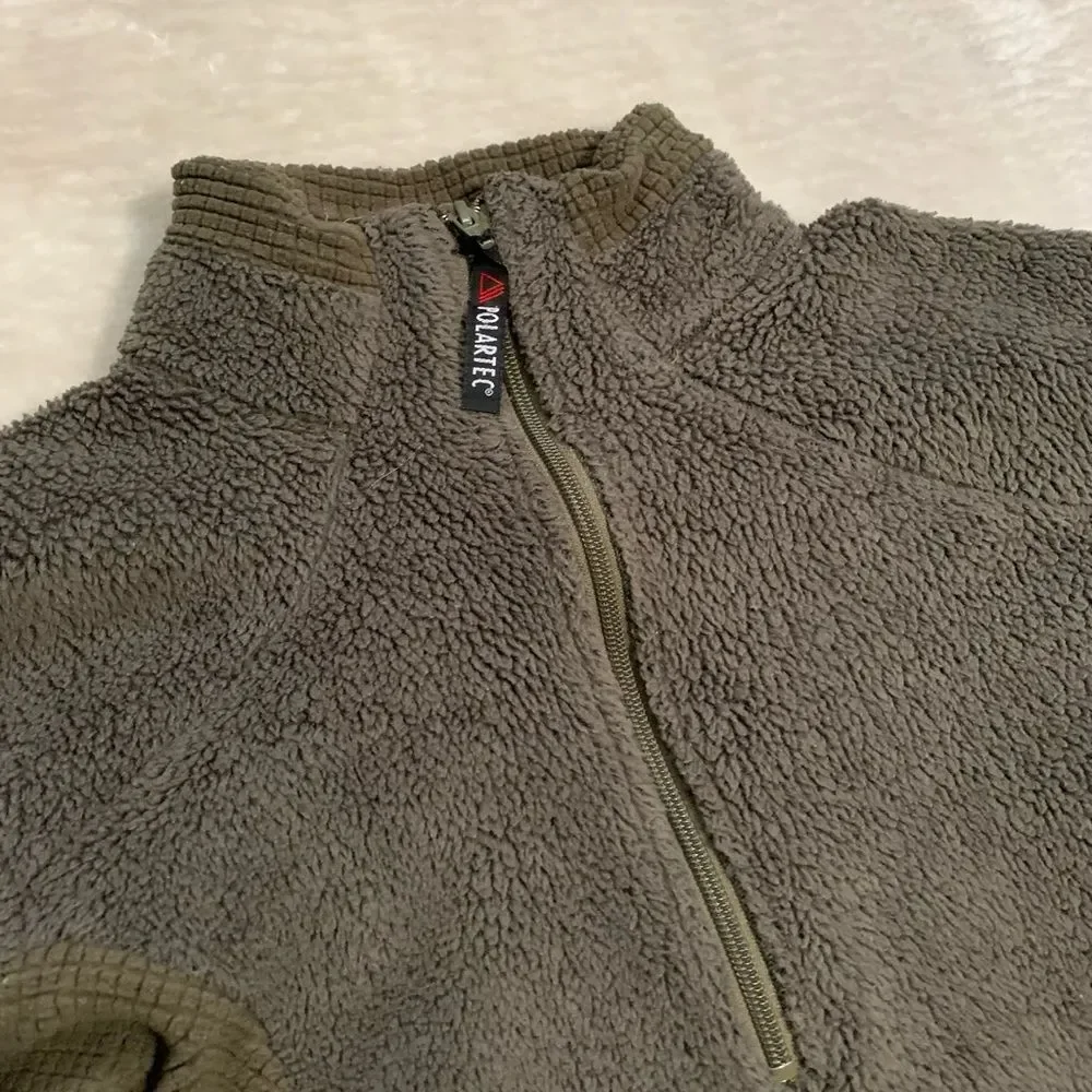 cabelas Mens 1/4 Green‎ Pullover Small Sweater fleece Hunting Outdoors
